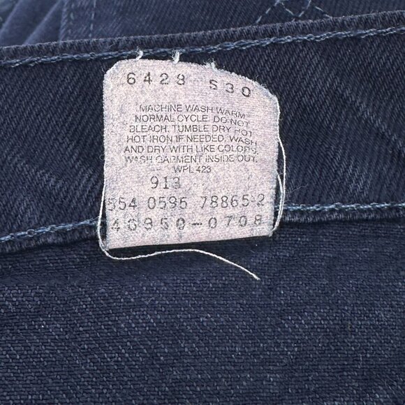 Vintage Levi's 550 Made in USA 90s Relaxed Fit Husky Dark Wash Blue Jeans sz 30 - Picture 6 of 7